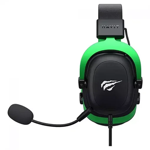 Havit H2002D Wired Gaming Headset – Black and Green, - Image 3