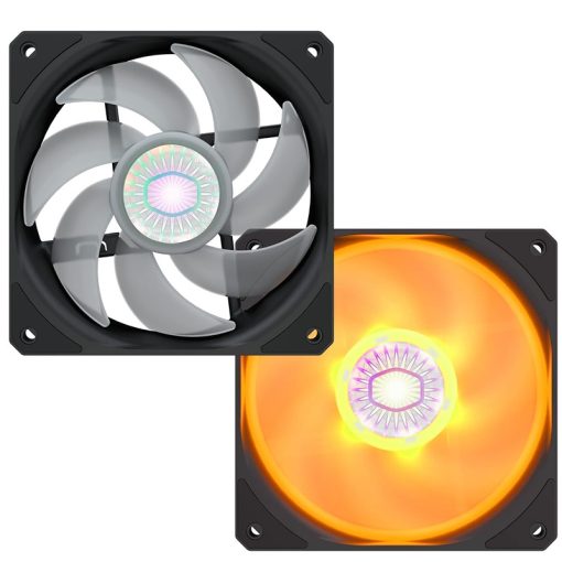 Cooler Master SickleFlow 120mm V2 RGB PWM Fan, Square Frame, 4-Pin Addressable LEDs, Air Balance Blades, Sealed Bearing – Black - Image 3