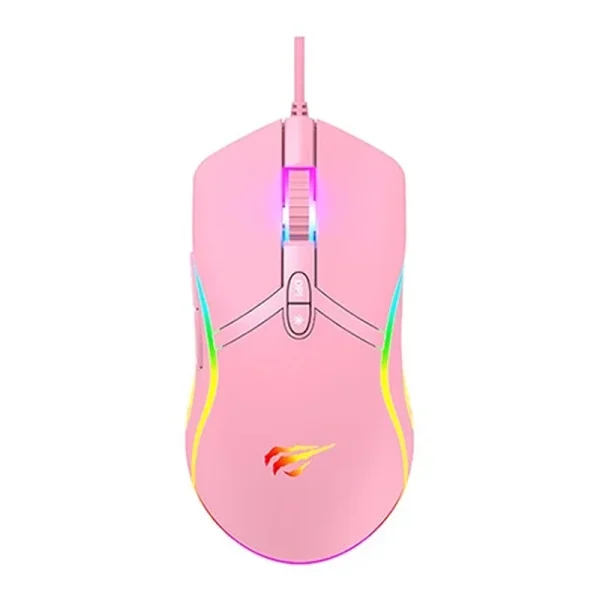 HAVIT MS1029 Pink Gaming Mouse - Image 3