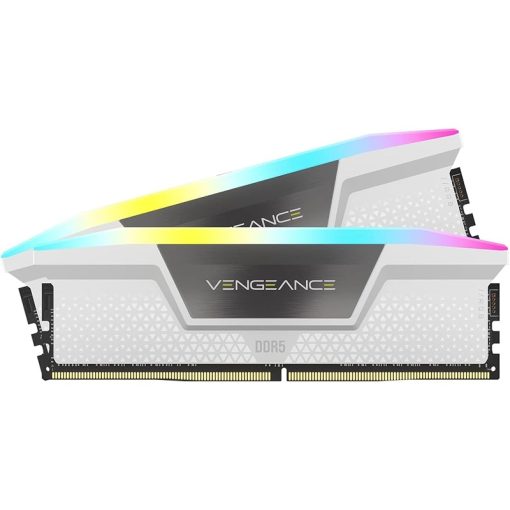 CORSAIR VENGEANCE RGB 32GB (2x16GB) DDR5 6400MHz CL36 RAM – White