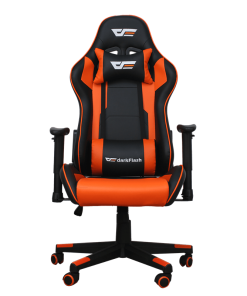 DarkFlash RC350SE Butterfly-Function Series Gaming Chair, 24 Density Cotton Backrest & Setted Cotton Seat Cushion, 1.5mm Thickness Iron Frame, Up to 160° Reclining Seat Back, Black/Orange | RC350SE