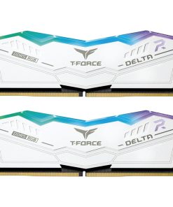 TEAMGROUP T-Force Delta RGB 64GB (2x32GB) DDR5 6000MHz CL38 Desktop RAM – White