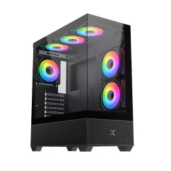 Xigmatek Alphard Black PC Case with RGB Fans