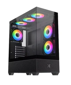 Xigmatek Alphard Black PC Case with RGB Fans