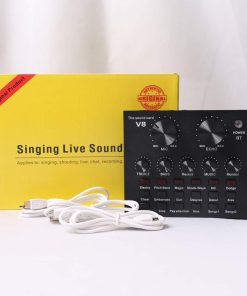 Blueland V8 Live Sound Card with Bluetooth & USB – Multifunctional Audio Mixer for Recording, Hosting & Streaming