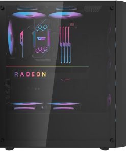 Darkflash DK351 tempered glass gaming cabinet with USB 3.0 and ARGB lighting