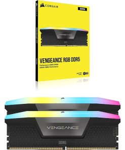 Alternative view of CORSAIR VENGEANCE RGB 32GB (2x16GB) DDR5 6400MHz CL36 RAM – Black