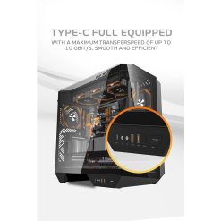 DarkFlash DY470 ATX PC Case - with 4x RGB Fans