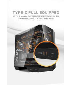 DarkFlash DY470 ATX PC Case - with 4x RGB Fans