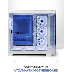 Tortox Curvo White Gaming Case with USB Type-C