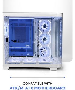 Tortox Curvo White Gaming Case with USB Type-C