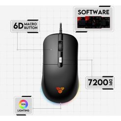 Smooth gameplay with Fantech VX9S RGB Black Wired Gaming Mouse in Bahrain