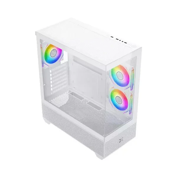 Xigmatek Alphard Arctic E-ATX ARGB Gaming Case with Tempered Glass Panel - White - Image 2