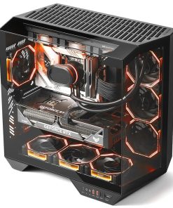 Alternative view of darkFlash INF34 3-Pack 120mm ARGB Case Fans with PWM Control & Daisy-Chain Design – Black