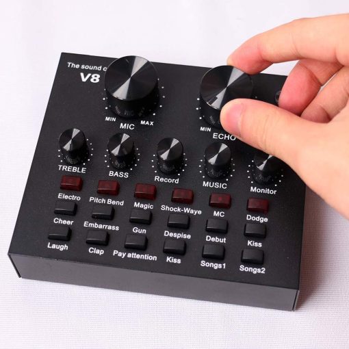 Blueland V8 Live Sound Card with Bluetooth & USB – Multifunctional Audio Mixer for Recording, Hosting & Streaming - Image 2