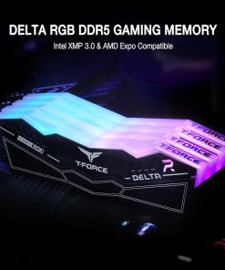 Alternative view of TEAMGROUP T-Force Delta RGB 64GB (2x32GB) DDR5 6000MHz CL38 Desktop RAM – Black