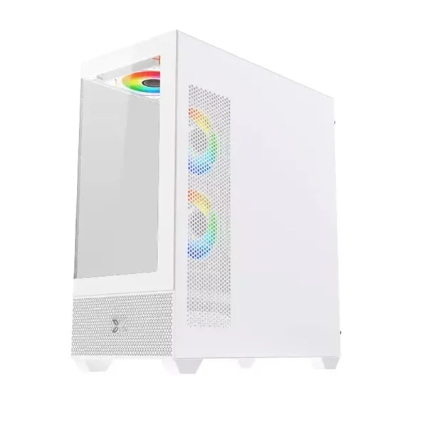 Xigmatek Alphard Arctic E-ATX ARGB Gaming Case with Tempered Glass Panel - White - Image 3