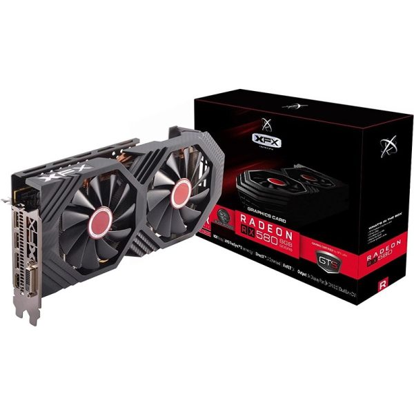 XFX AMD Radeon RX 580 8GB GDDR5 PCIe 3.0 Graphics Card Black – Used