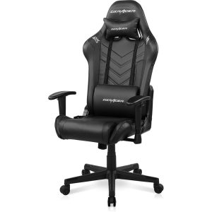 DXRacer P132 Prince Series Ergonomic Gaming Chair – Adjustable Armrests, High Backrest, and Lumbar Support for Prolonged Comfort, Black