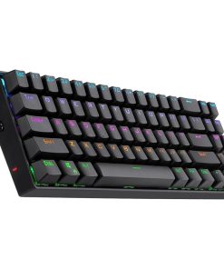 Redragon K599 Deimos Wireless/Wired Mechanical Gaming Keyboard – 60% Compact TKL Design, 70-Key RGB Backlit with Red Switches, for Windows PC – Black