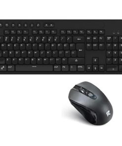 Redragon BS-7094 2.4GHz Wireless Keyboard and Mouse Combo – Ergonomic, Spill-Resistant Keyboard with Anti-Ghosting, Adjustable DPI Optical Mouse, USB Dongle Connectivity