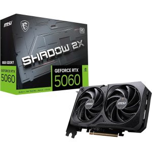 MSI GeForce RTX 5060 Shadow 2X OC Graphics Card – 8GB GDDR7, 2535MHz Boost, HDMI 2.1b, DisplayPort 2.1a, Blackwell GPU
