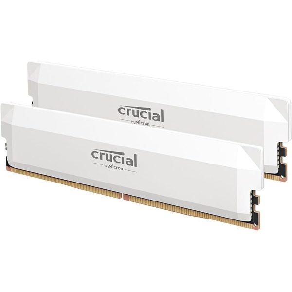 Crucial Pro DDR5 32GB (2x16GB) 6400MHz CL38 – Overclocking Gaming RAM, Intel XMP 3.0 / AMD EXPO, White
