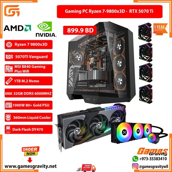 Ryzen 7 9800X3D - RTX 5070 Ti