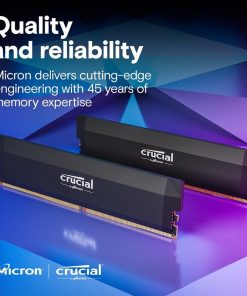 Alternative view of Crucial Pro DDR5 32GB (2x16GB) 6400MHz CL38 – Overclocking Gaming RAM, Intel XMP 3.0 / AMD EXPO, Black