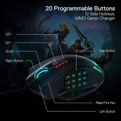 Alternative view of Redragon M908 Impact RGB Wired MMO Gaming Mouse 12400 DPI 20 Programmable Buttons