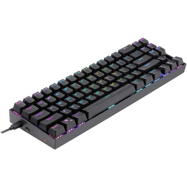 Redragon K599 Deimos Wireless/Wired Mechanical Gaming Keyboard – 60% Compact TKL Design, 70-Key RGB Backlit with Red Switches, for Windows PC – Black - Image 2