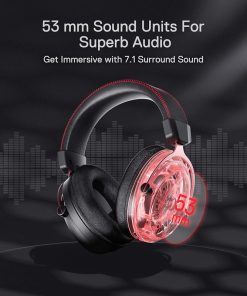 Alternative view of Redragon H386 Diomedes Wired Gaming Headset – 7.1 Surround Sound, 53mm Drivers, Detachable Microphone, USB & 3.5mm AUX for PC, PS4, Xbox, Nintendo Switch