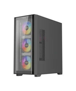 Alternative view of Twisted Minds Storm Rider 04 Mid Tower Gaming Case – Tempered Glass Side Panel, Efficient Airflow, ATX Support, Model TM-CT200-B – Black