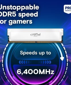 Alternative view of Crucial Pro DDR5 32GB (2x16GB) 6400MHz CL38 – Overclocking Gaming RAM, Intel XMP 3.0 / AMD EXPO, White