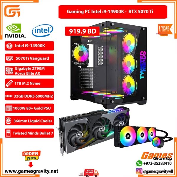 Intel i9 14900K - RTX 5070 Ti