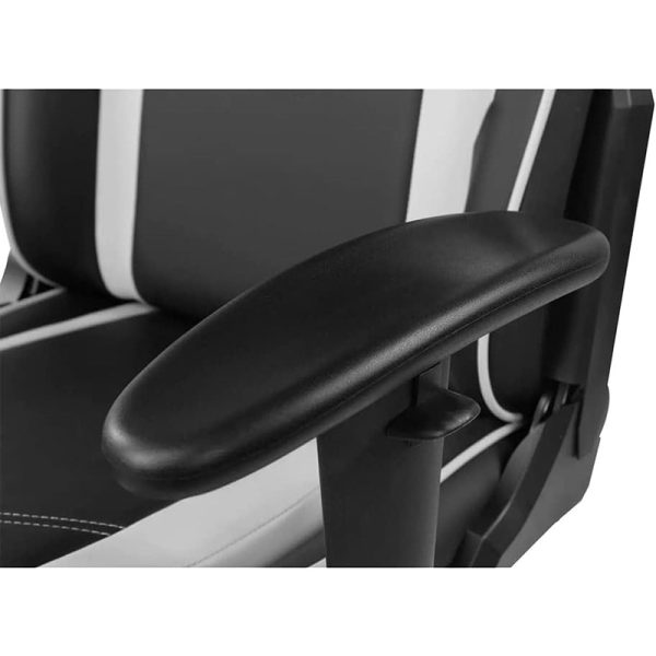 DXRacer P Series Ergonomic Gaming Chair Black/White – Adjustable Armrests, Lumbar & Neck Support, PU Leather, Model GC-P132-NW-F2-158 - Image 3