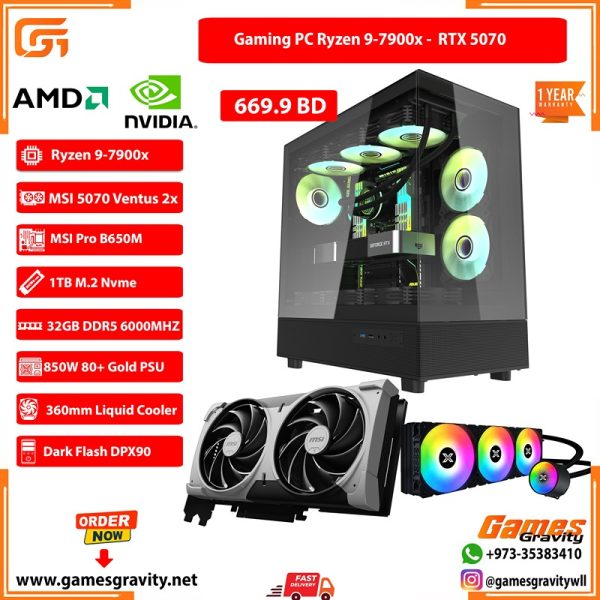 Ryzen 9 7900X - RTX 5070
