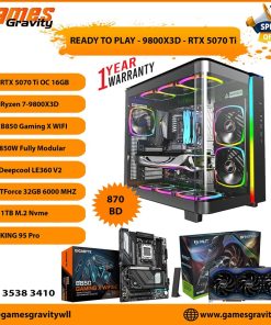 Customize Gaming PC with Ryzen 7 9800X3D and RTX 5070 Ti 16GB