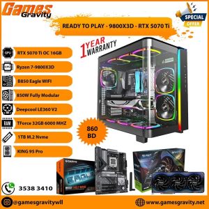 Ryzen 7 9800X3D – NVIDIA RTX 5070 Ti OC 16GB (Triple Fan)