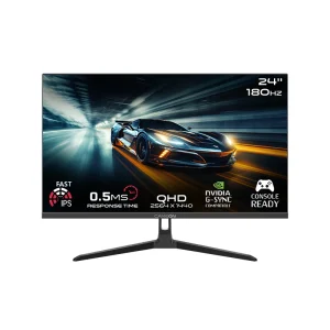 Gameon GOAE24QHD180IPS Pro Series 23.8″ QHD Fast IPS Gaming Monitor – 180 Hz, 0.5 ms MPRT, HDMI 2.1, PS5 Support, Black