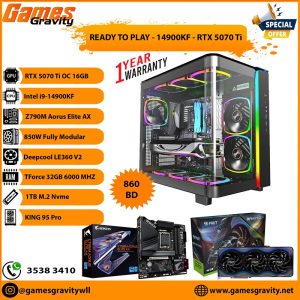 Intel i9-14900KF – NVIDIA RTX 5070 Ti OC 16GB (Triple Fan)