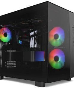 Montech KING 65 PRO Mid Tower ATX Case with 3 ARGB PWM Fans, 360mm Radiator Support, Tempered Glass – Black