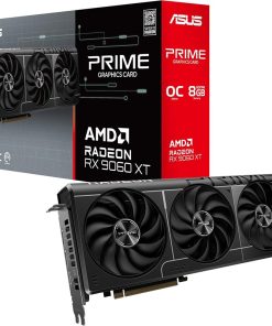 ASUS Prime RX 9060 XT OC 8GB Graphics Card, PCIe 5.0, Dual BIOS, Axial-Tech Fans, 2.5-Slot – HDMI & DP 2.1