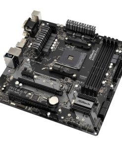 ASRock B450M PRO4 AM4 Micro‑ATX Motherboard – B450 Chipset, DDR4 Support, Dual M.2, USB 3.1, HDMI