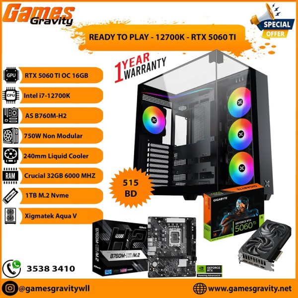 Intel i7-12700K – NVIDIA RTX 5060 Ti OC 16GB