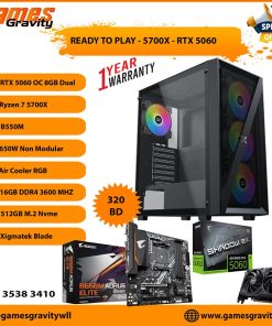 Ryzen 7 5700X – NVIDIA RTX 5060 OC 8GB