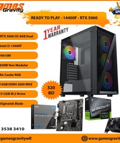 Intel i5-14400F – NVIDIA RTX 5060 OC 8GB