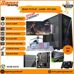 Intel i5-12400F – NVIDIA RTX 5060 OC 8GB (Monitor, Keyboard, Headset, Mouse, Mousepad)
