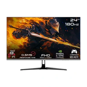 Gameon GOPS24180IPS Pro Series 24" IPS Gaming Monitor – FHD, 180Hz, 0.5ms MPRT, HDMI 2.1, PS5 Support, Black