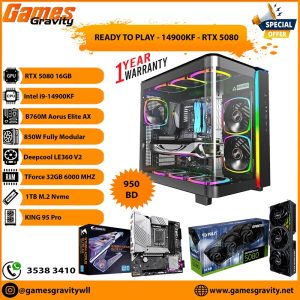 Intel i9-14900KF – NVIDIA RTX 5080 GAMING PRO 16GB (Triple Fan)